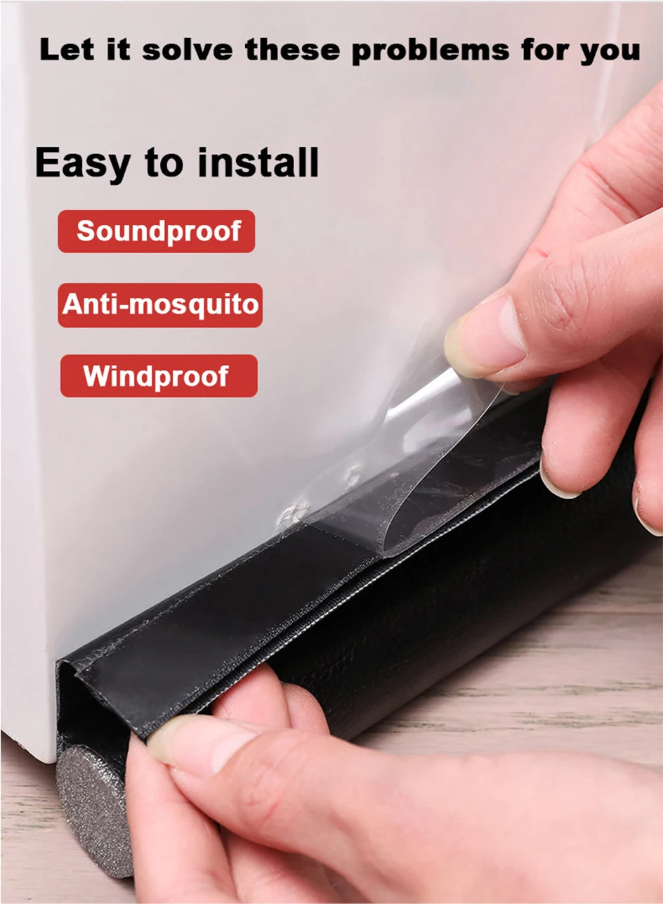 Flexible Cutable Door Bottom Weather Strip Noise Blocker Insulant Draft Stopper Sound Proof Dust Waterproof Seal Strip Tape