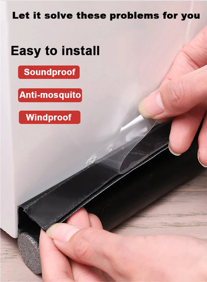 Flexible Cutable Door Bottom Weather Strip Noise Blocker Insulant Draft Stopper Sound Proof Dust Waterproof Seal Strip Tape