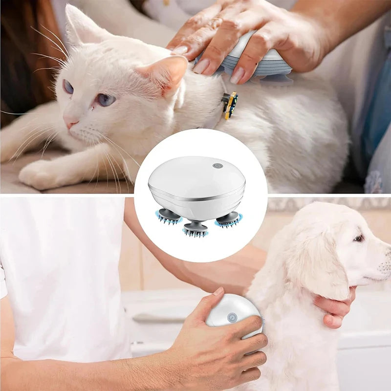 Electric Scalp Massager Head Massage Device Adjustable Speed Deep Tissue Vibration Hair Growth Relaxation Waterproof Tool