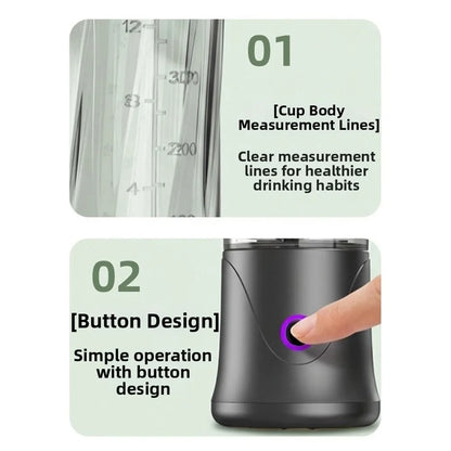 Portable 450ML Capacity Mini Blender Cup USB Charging Plastic Electric Fruit Juicer Cordless Small Fruit Extractor Cup Office