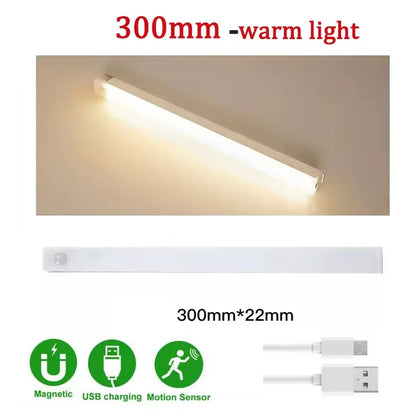 Intelligent Cabinet Light Human Body Induction Light Magnetic Suction Bedroom Bedside Wardrobe Charging Long Strip Night Light