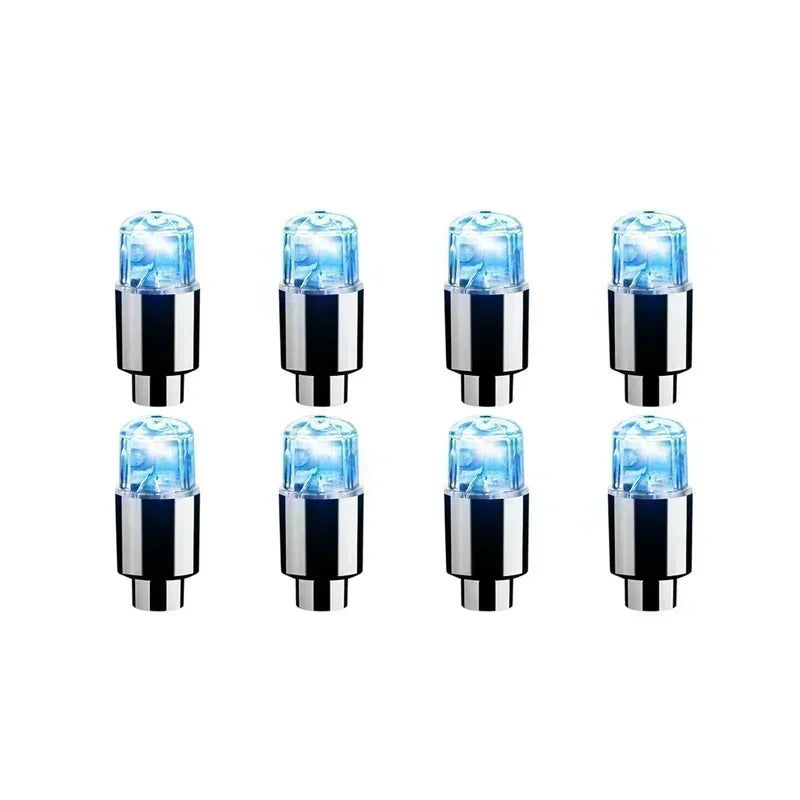 2PCS Colorful LED Wheel Valve Lights Motorcycle Car Wheel Tire Valve Caps Universal Dustproof Bicycle Valve Cover