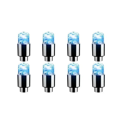 2PCS Colorful LED Wheel Valve Lights Motorcycle Car Wheel Tire Valve Caps Universal Dustproof Bicycle Valve Cover