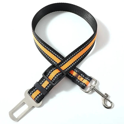 Pets Car Seat Belt, Attaches To Harness & Collar, Adjustable Travel Restraint Fits Small - Large Pups for Safety & Comfort