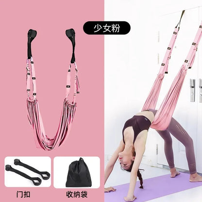 Home Fitness Equipment Yoga Backbend Inverted Tension Rope Hanging Door Yoga Stretching Strap Artifact Aerial Yoga Sling Rope