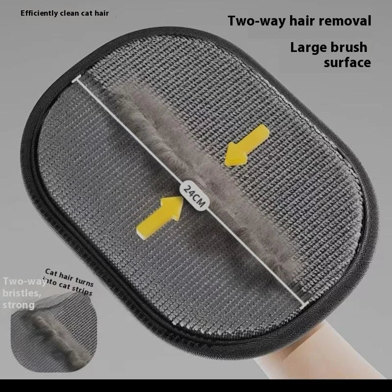 For Washing Deshedding Cleaning Carpets Sofas Upgrated Pet Hair Remover Glove Double-Sided Fur Gloves Cat Dog Fur Magnet Gloves