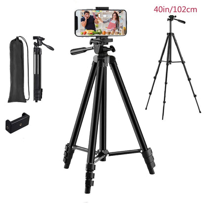 3120 Tripod For Phone 100cm Universal Camera Tripod Stand Phone Holder Lightweight Universal Photography For Xiaomi Huawei DSLR