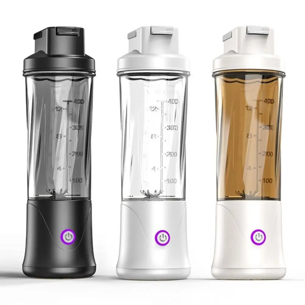 Portable 450ML Capacity Mini Blender Cup USB Charging Plastic Electric Fruit Juicer Cordless Small Fruit Extractor Cup Office