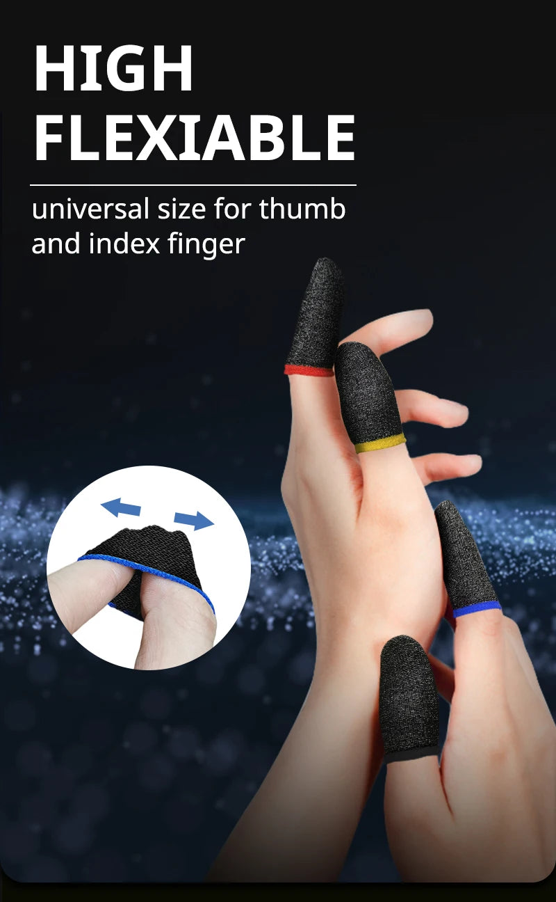 20pcs Game Finger Sleeve Breathable Fingertips For Games Anti-Sweat Touch Screen Finger Cots Cover Sensitive Mobile Touch Glove