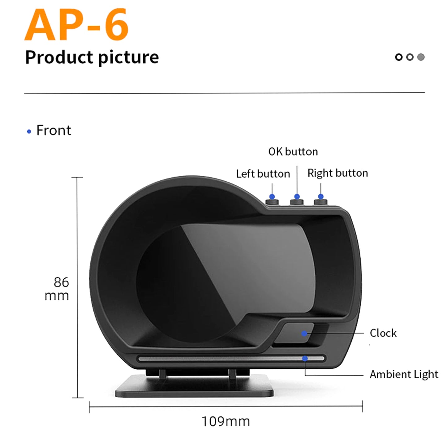 Car Head up Display, Gauge High Definition Speedometer Car Diagnostic Tool OBDⅡ+GPS Smart  OBD Fault Code Elimination