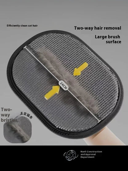 For Washing Deshedding Cleaning Carpets Sofas Upgrated Pet Hair Remover Glove Double-Sided Fur Gloves Cat Dog Fur Magnet Gloves