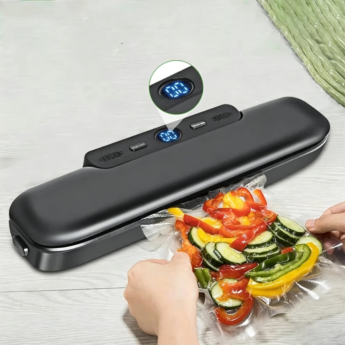 Home Kitchen Vacuum Food Sealer Packaging Machine, One-Click Automatic Vacuum Sealing System, Multifunctional Portable Fresh