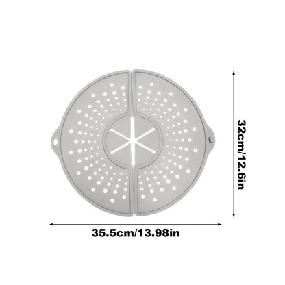 Grease Splatter Guard Dishwasher Safe Foldable Oil Splash Cover Silicone Grease Splatter Guard for Bacon Cooking Skillet Fryer
