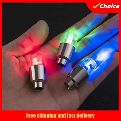 2PCS Colorful LED Wheel Valve Lights Motorcycle Car Wheel Tire Valve Caps Universal Dustproof Bicycle Valve Cover