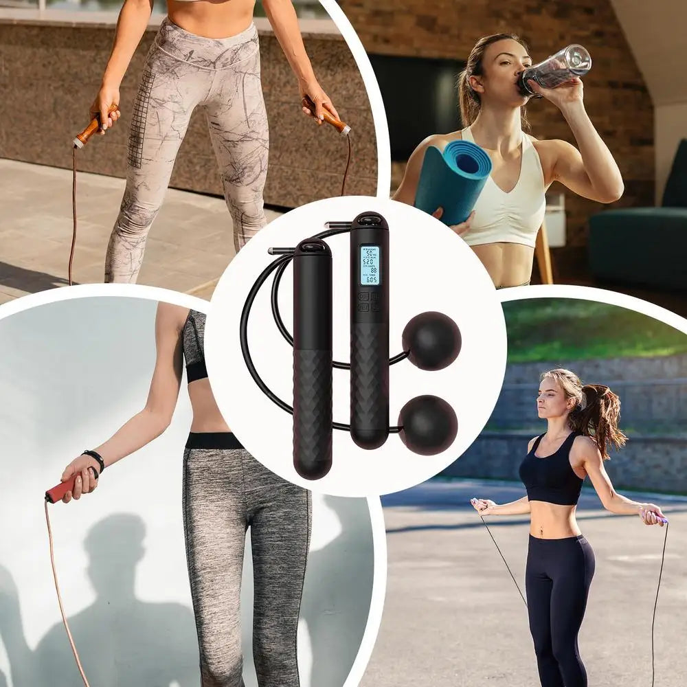 Cordless Jump Rope With Digital Counter Weight Loss Smart Skip Rope Ropeless Skipping Rope Adjustable Weighted Cordless Jump