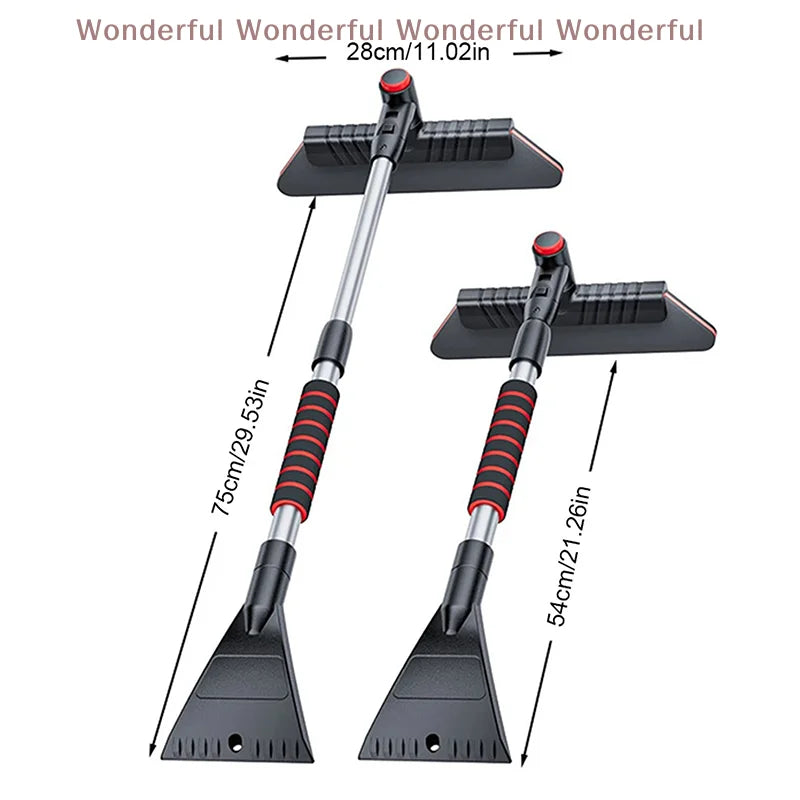 1PC Snow Shovel Detachable Windshield Cleaner Extendable Winter Car Cleaner Multifunctional Tool with Ice Scraper Brush
