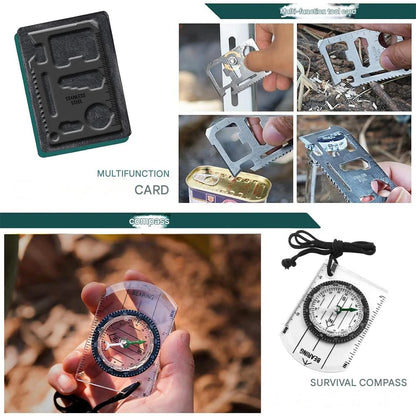 2025 Full Military Survival Kit Emergency Package Car Breaker Survival Equipment Accessories with First Aid Kit