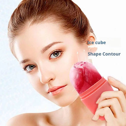 Summer Reusable Ice Face Roller Ice Cube Beauty Massage Silicone Ice Mold For Eye Puffiness Ice Facial Roller Shrink Pores