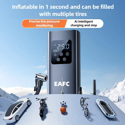 Wireless/Wired Electric Tire Inflator LCD Digital Display Portable Tyre Inflator with LED Light Digital Inflator Inflatable Pump