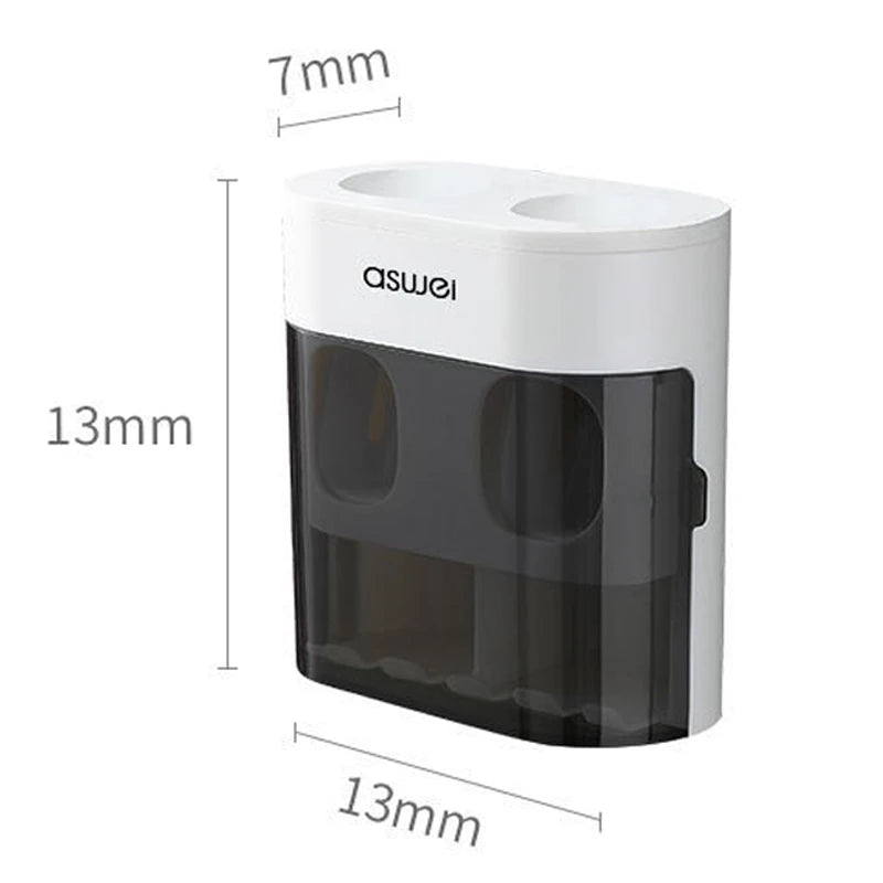 Wall Mounted Toothpaste Squeezer Automatic Toothpaste Dispenser Magnetic Toothbrush Holder Toothpaste Rack Bathroom Accessories