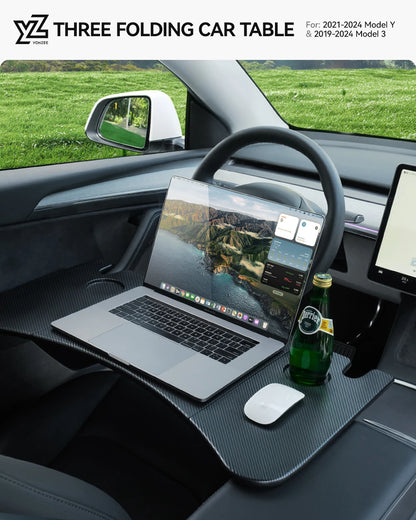For Tesla Model XS 3 Y Highland Juniper 2018-2025 Steering Wheel Laptop Tray Food Desk Portable Office Table Car Accessories