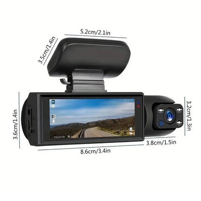 1080P Dual Lens Dash Camera Front and Rear Car Driving Recorder with Night Vision G Sensor 316 Inch IPS Display