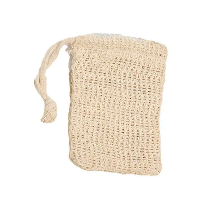 Natural Cotton Linen Foaming Soap Bag Saver Net Mesh Massage Exfoliator Pouch Bathing Bubble Maker Cleaning Tool 1/2/5pcs