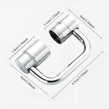 Flexiflow Rotating Faucet Extender Stainless Steel Valve Core Corrosion-Resistant for Kitchen Bathroom Sink Faucets