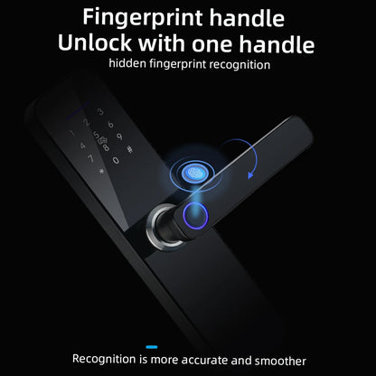 RAYKUBE F005 IP65 Waterproof Tuya Wifi Lock Electronic Smart Door Lock With Fingerprint/Smart Card/Password/Key/APP Unlock