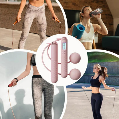 Cordless Jump Rope With Digital Counter Weight Loss Smart Skip Rope Ropeless Skipping Rope Adjustable Weighted Cordless Jump