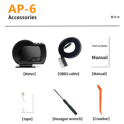 Car Head up Display, Gauge High Definition Speedometer Car Diagnostic Tool OBDⅡ+GPS Smart  OBD Fault Code Elimination