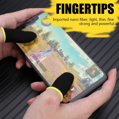 20pcs Game Finger Sleeve Breathable Fingertips For Games Anti-Sweat Touch Screen Finger Cots Cover Sensitive Mobile Touch Glove