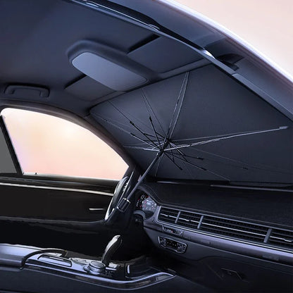 Car Windshield Sun Shade, Foldable Umbrella Sunshade/Cover for Most Cars Reflective Sunshade for Car Front Windshield
