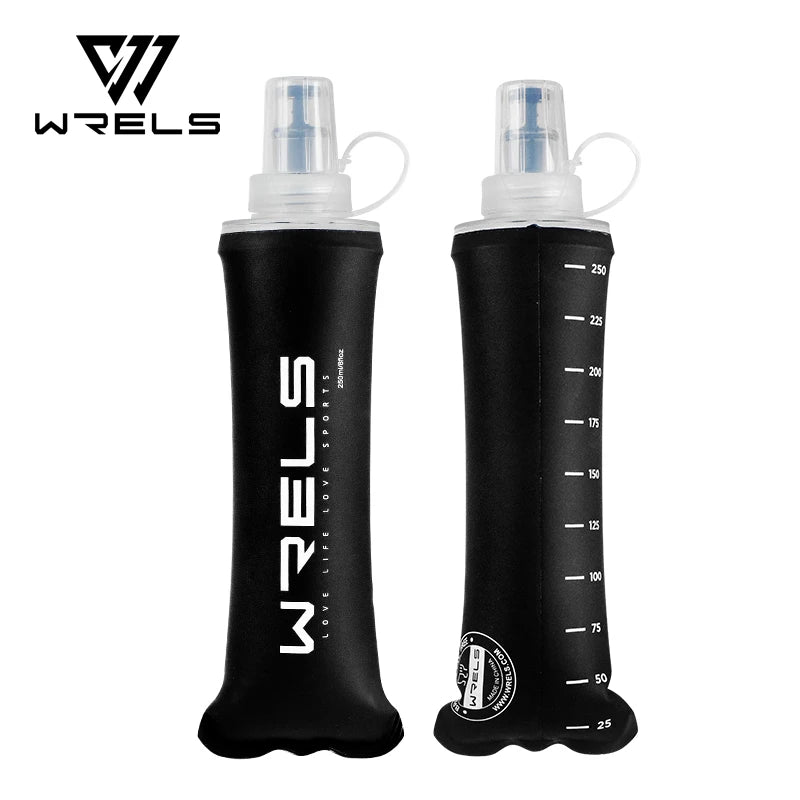WRELS Sports Water Bottle Large Capacity Motivational Portable Water bottle Outdoor Sport Fitness BPA Free Folding Water Bottle