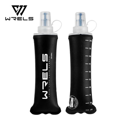 WRELS Sports Water Bottle Large Capacity Motivational Portable Water bottle Outdoor Sport Fitness BPA Free Folding Water Bottle