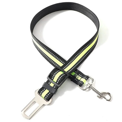 Pets Car Seat Belt, Attaches To Harness & Collar, Adjustable Travel Restraint Fits Small - Large Pups for Safety & Comfort