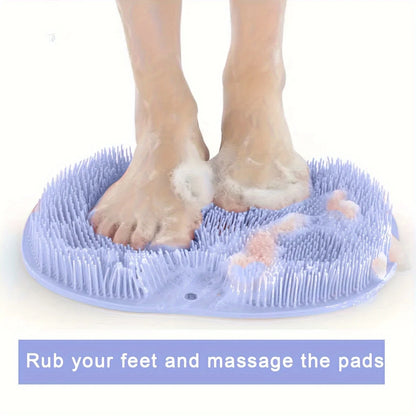 1pc Anti-Slip Shower Foot Scrubber Massager - Exfoliating Pads to Promote Blood Circulation, Bathroom Accessories
