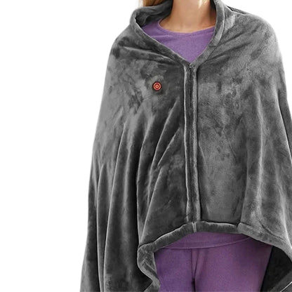 Office USB Electric Heated Blanket 3 Heating Levels Fleece Heated Mat Wearable Body Warmer Blanket  Household ，Machine Washable