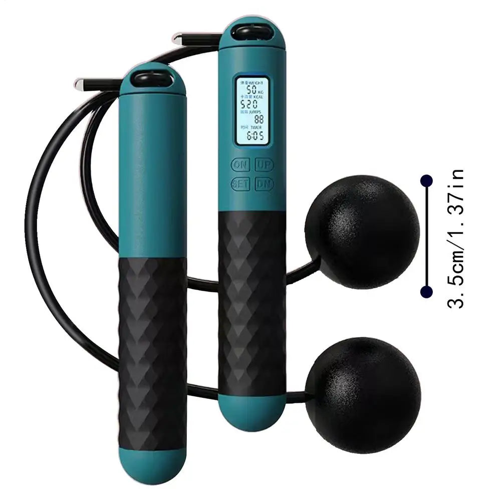 Cordless Jump Rope With Digital Counter Weight Loss Smart Skip Rope Ropeless Skipping Rope Adjustable Weighted Cordless Jump
