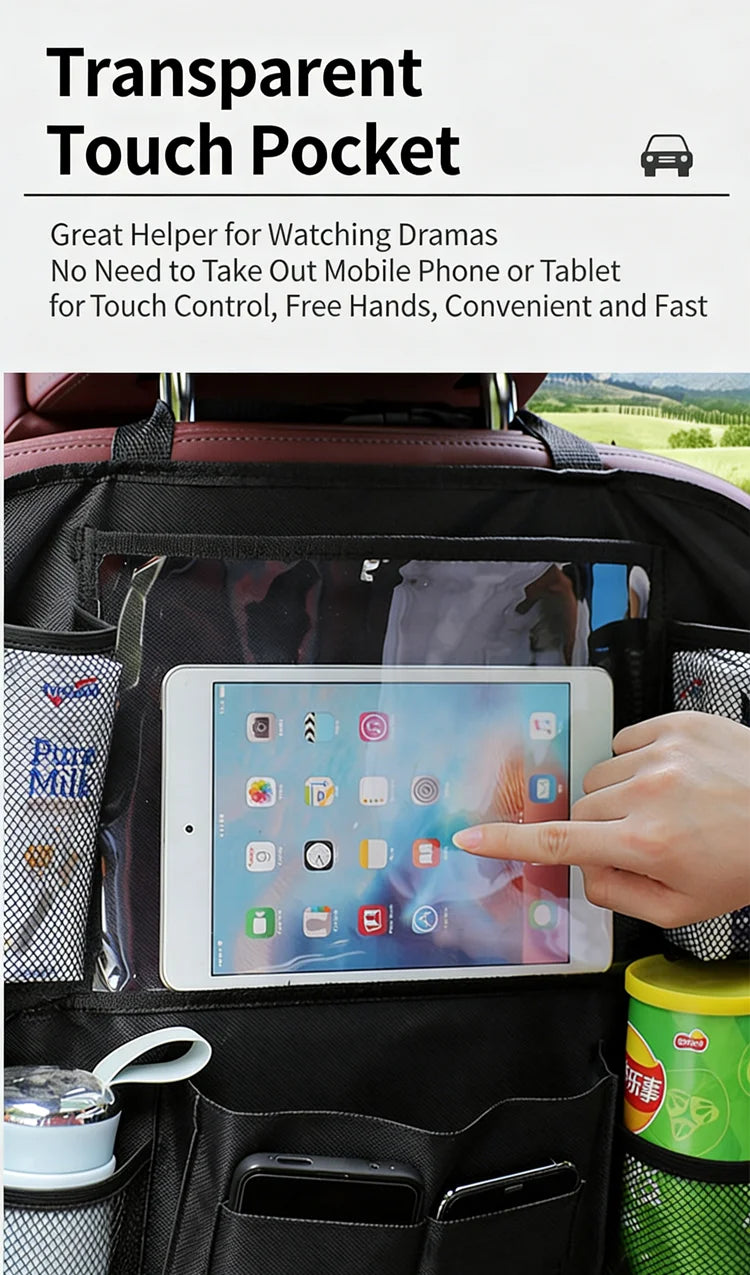 Car Interior Accessories Car Seat Back Storage Anti-kick Bag Simple Oxford Material Snack Toy Storage Bag Car Storage Bag