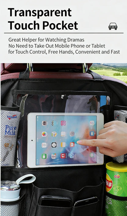 Car Interior Accessories Car Seat Back Storage Anti-kick Bag Simple Oxford Material Snack Toy Storage Bag Car Storage Bag