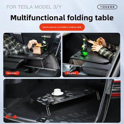 For Tesla Model XS 3 Y Highland Juniper 2018-2025 Steering Wheel Laptop Tray Food Desk Portable Office Table Car Accessories
