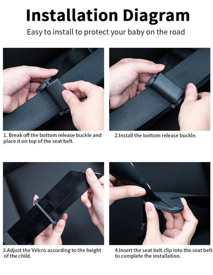 Car Children Shoulder Guard Buckle Seatbelt Adjuster For Kids Child Seat Belt Retainer Adjustment And Fixation Anti-stroke Belt