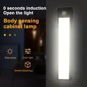Intelligent Cabinet Light Human Body Induction Light Magnetic Suction Bedroom Bedside Wardrobe Charging Long Strip Night Light