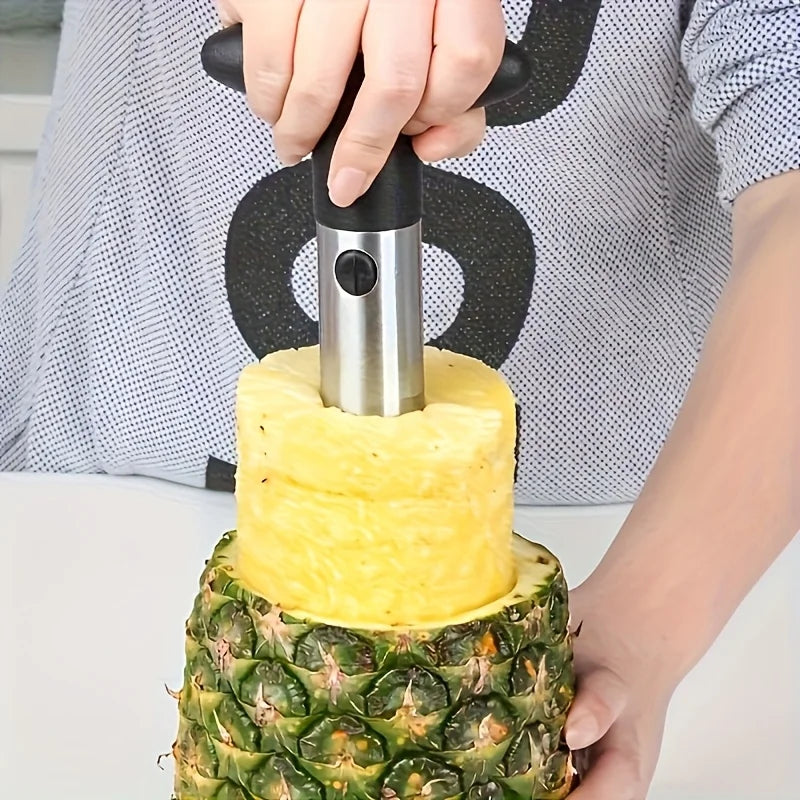 A Stainless Steel Pineapple Corer And Slicer That Is Ergonomically Designed for Comfort. This Multifunctional Tool