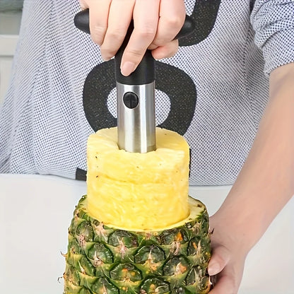 A Stainless Steel Pineapple Corer And Slicer That Is Ergonomically Designed for Comfort. This Multifunctional Tool