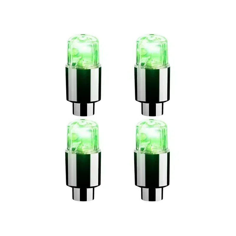 2PCS Colorful LED Wheel Valve Lights Motorcycle Car Wheel Tire Valve Caps Universal Dustproof Bicycle Valve Cover