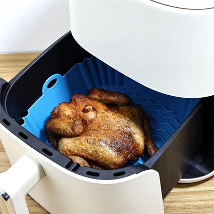 Silicone Air Fryer Liners, Replacement of Parchment Paper Liner - Reusable & Heat Resistant Air Fryer Silicone Baking Tray