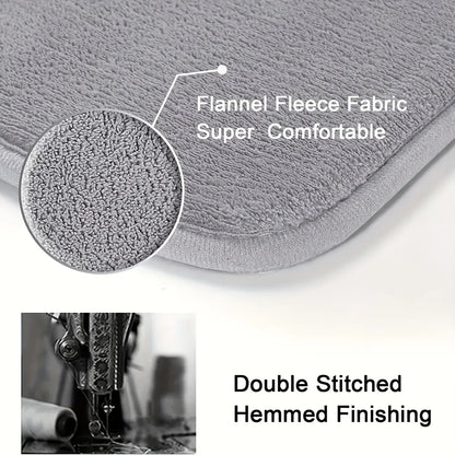 Simple flannel bathroom mat furry shower room non-slip floor mat thick sponge toilet absorbent floor mat bedroom door mat