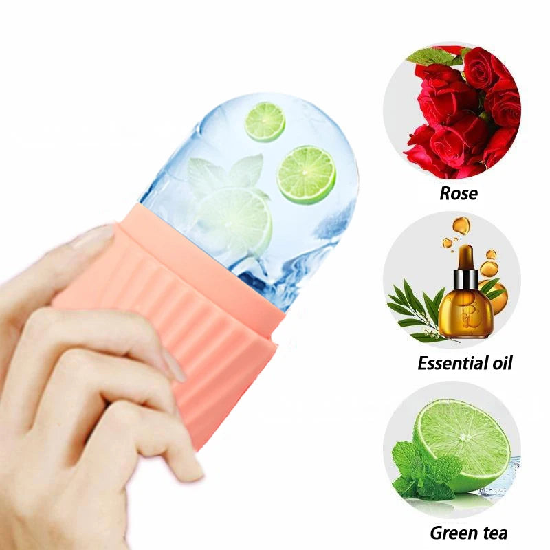 1PC Quick Depuffing Ice Face Roller Freezable Silicone Globes for Morning or Post-Workout | Instantly Awakens, Reduces Eye Bags